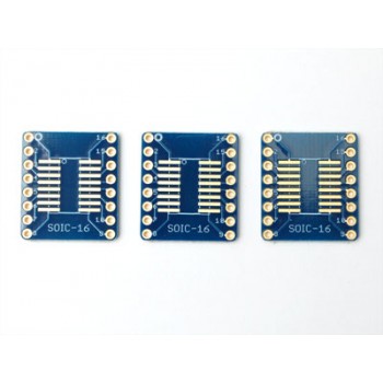 SMT Breakout PCB for SOIC-16 or TSSOP-16 - 3 Pack!