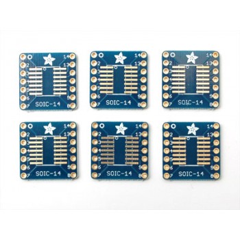 SMT Breakout PCB for SOIC-14 or TSSOP-14 - 6 Pack!