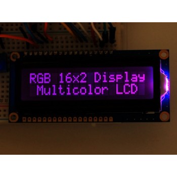 RGB backlight negative LCD 16x2 + extras - RGB on black