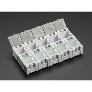 Tiny Modular Snap Boxes - SMD component storage - 10 pack - White