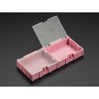 Medium Modular Snap Boxes - SMD component storage - 2 pack - Pink