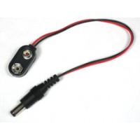 9V battery clip with 5.5mm/2.1mm plug