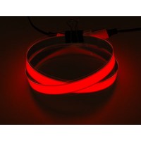 Red Electroluminescent (EL) Tape Strip - 100cm w/two connectors